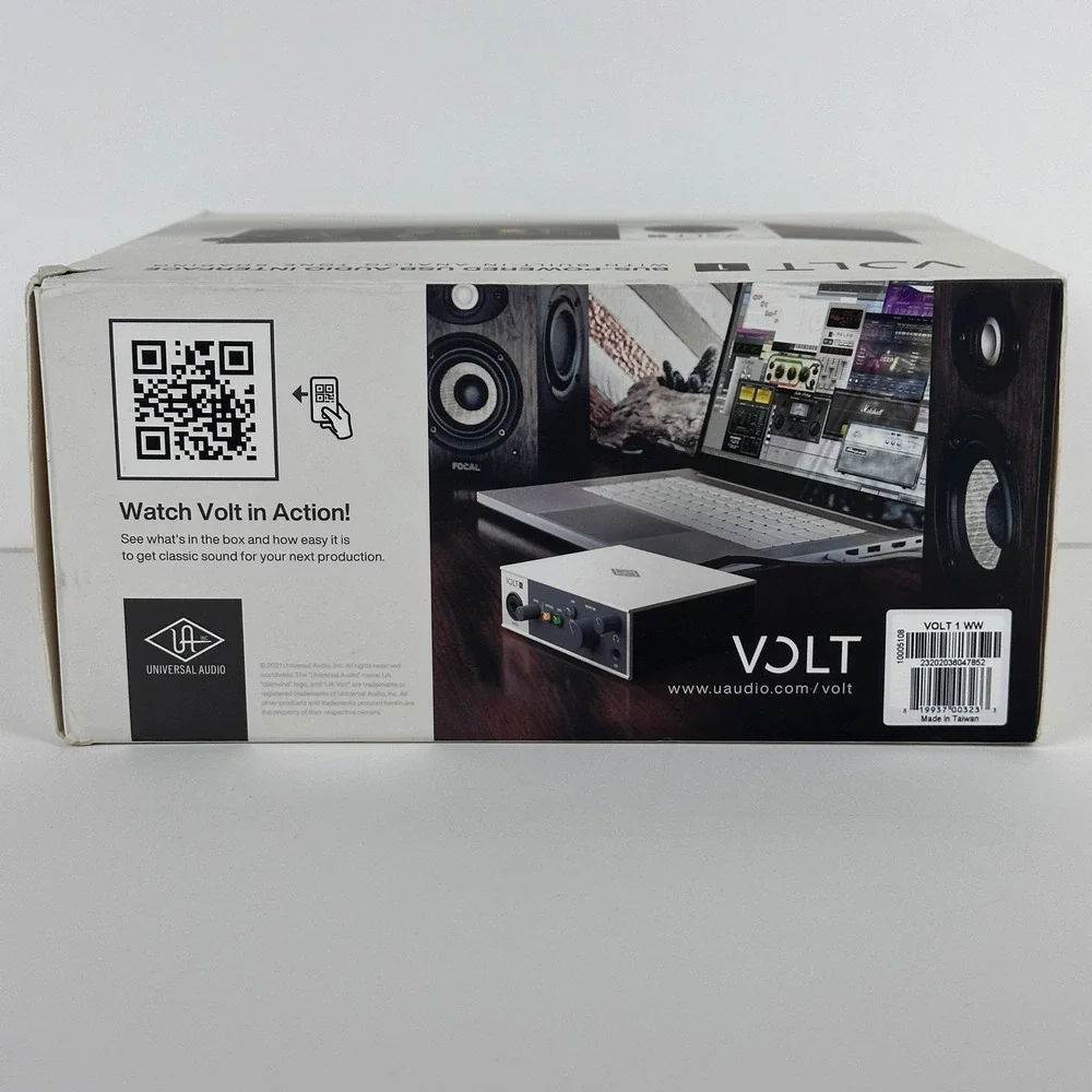 Universal Audio Volt 1 USB Audio Interface Vintage Preamp Mode MIDI XLR Cable